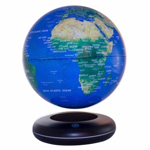Globe terrestre lumineux en lévitation