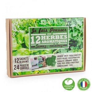 Jardin d'aromates 12 sachets de graines