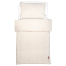 Parure bébé réversible lin lavé beige