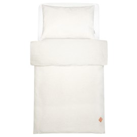 Parure bébé réversible lin lavé écru