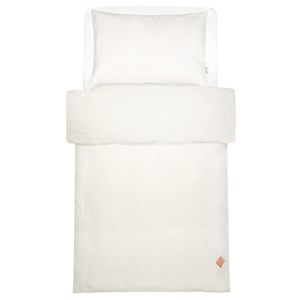 Parure bébé réversible lin lavé écru