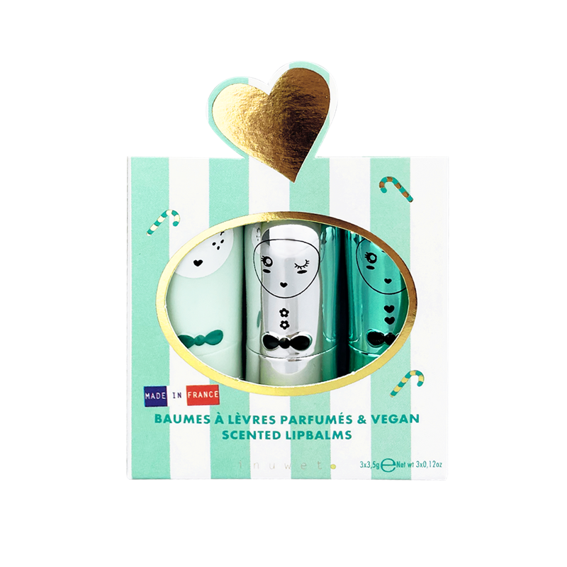 Coffret baumes à lèvres jingle aqua