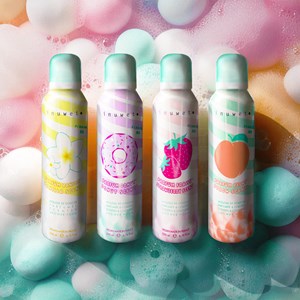 Mousse de douche turquoise - donuts