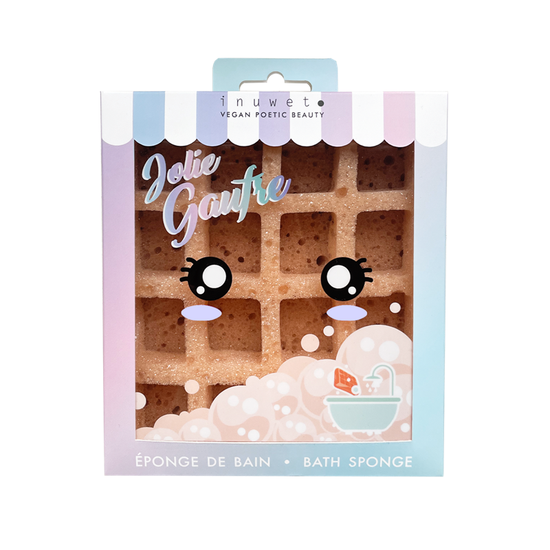 Eponge de douche gaufre