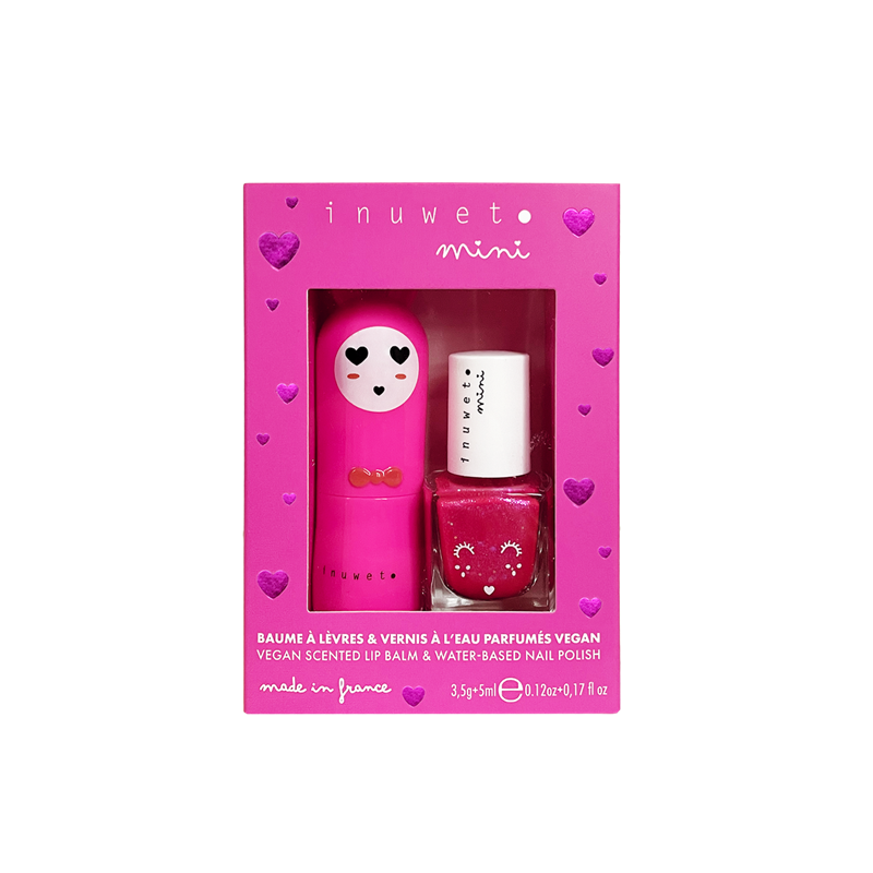 Coffret fuchsia baume et vernis - cerise
