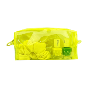 Trousse néon jaune - ananas et pastèque