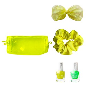 Trousse néon jaune - ananas et pastèque