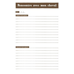 Carnet d'aventures équestres