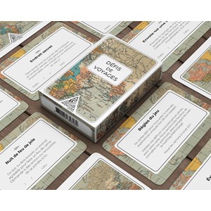 Jeu de cartes, défis de voyage