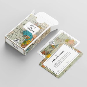 Jeu de cartes, défis de voyage