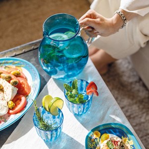 Carafe ballon bleue 2 litres guzzini