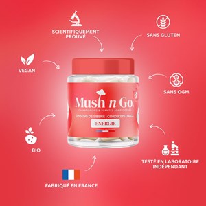 Énergie-champignon adaptogène 3 mois