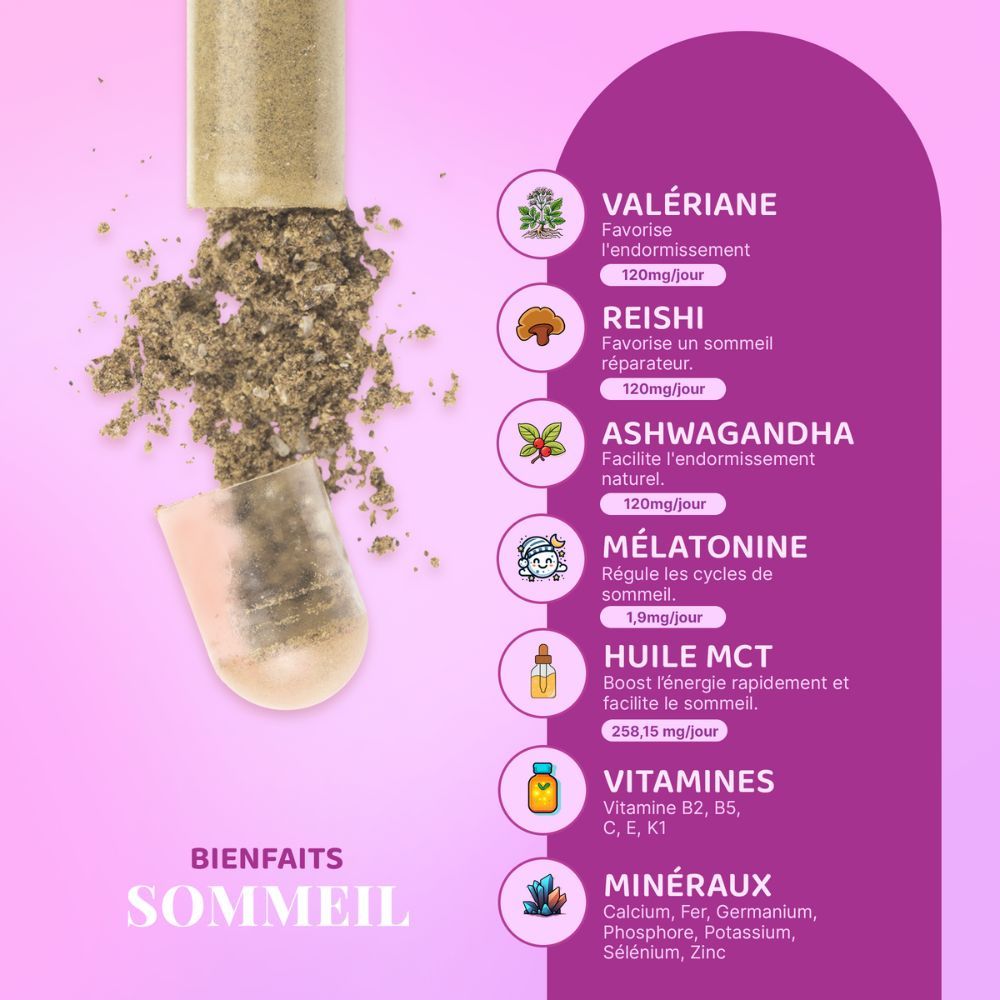 Sommeil-champignon adaptogène 1 mois