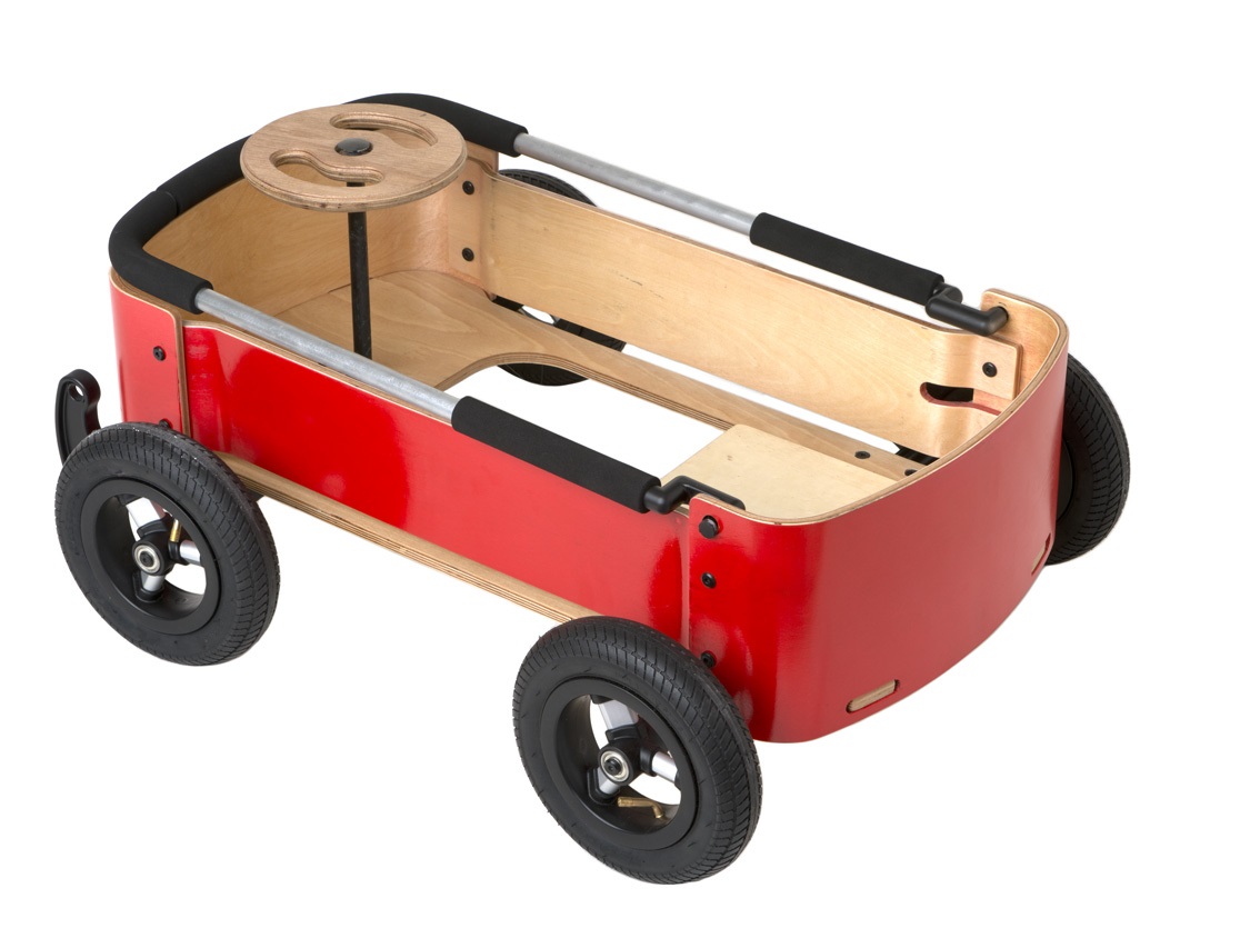 Wishbone Wagon 3-en-1 - Chariot, Porteur Et Kart à Tirer En Bois Et Métal Pour Enfants De 1 à 10 Ans