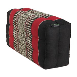 Coussin yoga kapok noir rouge Multicolore