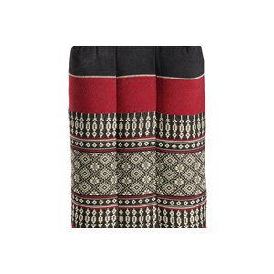 Coussin yoga kapok noir rouge Multicolore