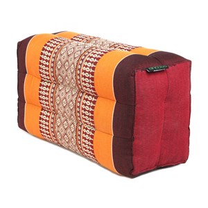 Coussin yoga kapok bourgogne orange Abstrait multicolore