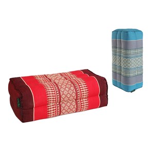 Lot 2 coussins yoga rouge turquoise Multicolore