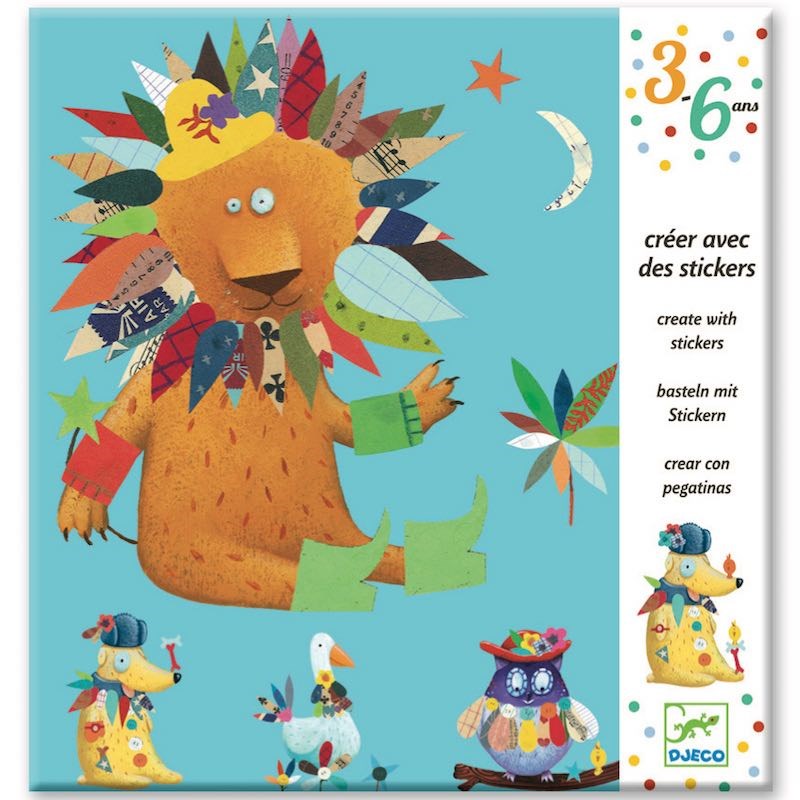 Créer avec stickers petit cadeau 3-6y an