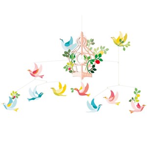 Mobile polypro cage aux oiseaux djeco