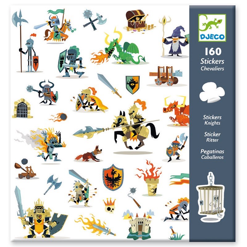 Djeco - 160 stickers 4-8y chevaliers djeco