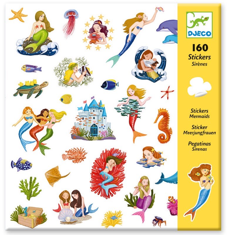 Djeco - 160 stickers 4-8y sirènes djeco