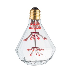 Ampoule lampe décorative rouge diamant e