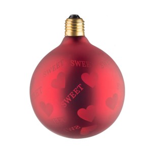 Ampoule lampe déco rouge sweet g125 e27