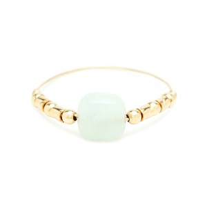 Bague cleo carrée - amazonite