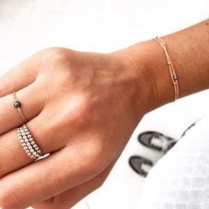 Bague stella or rose gris