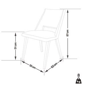 Chaise gaby en rotin kubu