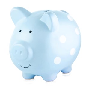 Tirelire cochon céramic medium - bleu