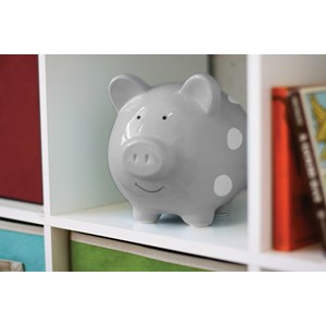Tirelire cochon céramic medium - gris