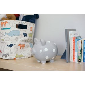 Tirelire cochon céramic medium - gris