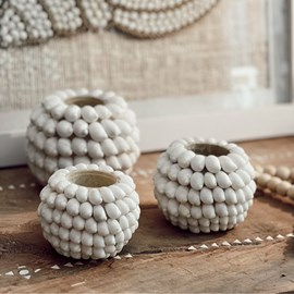 Bougeoir photophore en coquillages