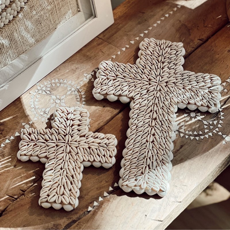 Suspension croix coquillage (Terracotta) - Image 2