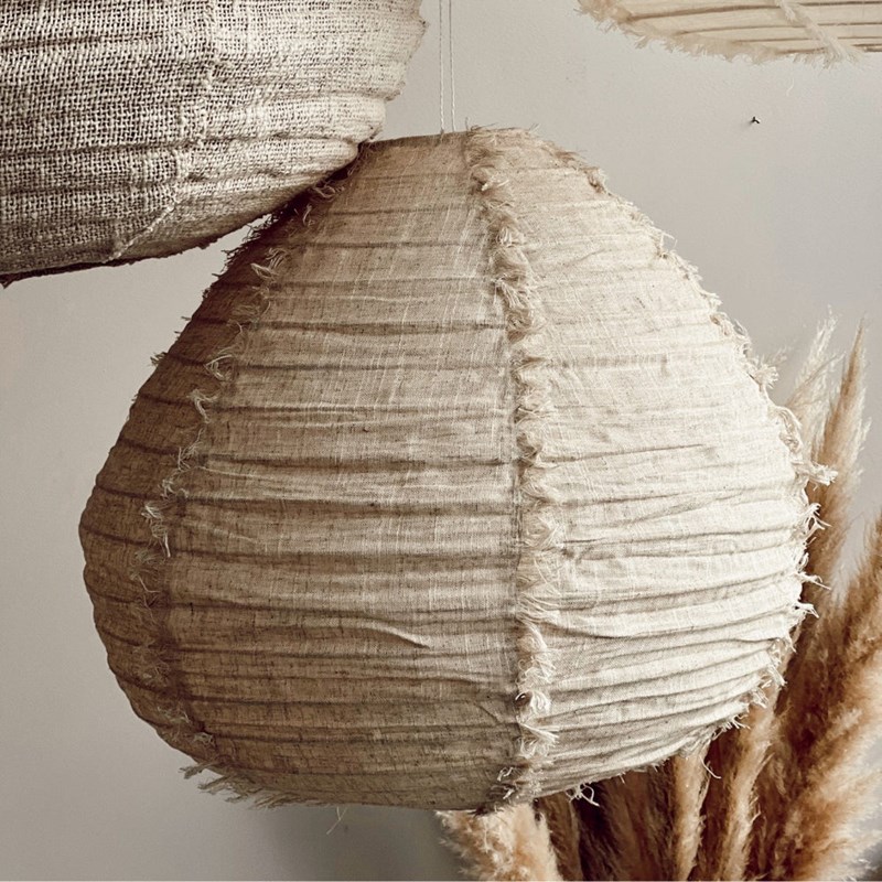 Suspension en lin wabi sabi beige