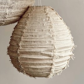 Suspension en lin wabi sabi beige