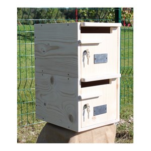 Boite aux lettres double toit plat