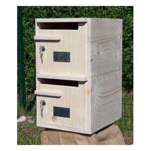 Boite aux lettres double toit plat