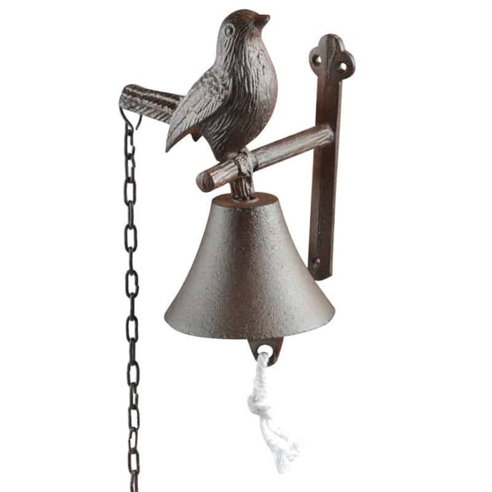 Clochette Murale Vintage Avec Fer à Cheval – Objet Déco Ancien