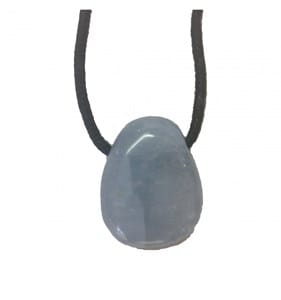 Pendentif percé en celestite