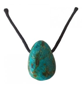 Pendentif percé en chrysoprase