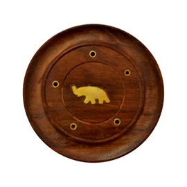 Porte-encens en bois rond