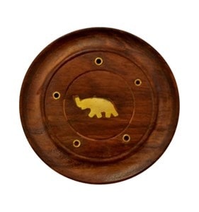 Porte-encens en bois rond
