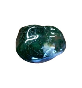Agate mousse en pierre roulée 3/4 cm