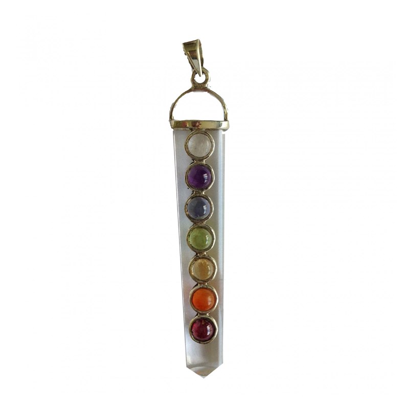 Pendentif barrette cristal des chakras