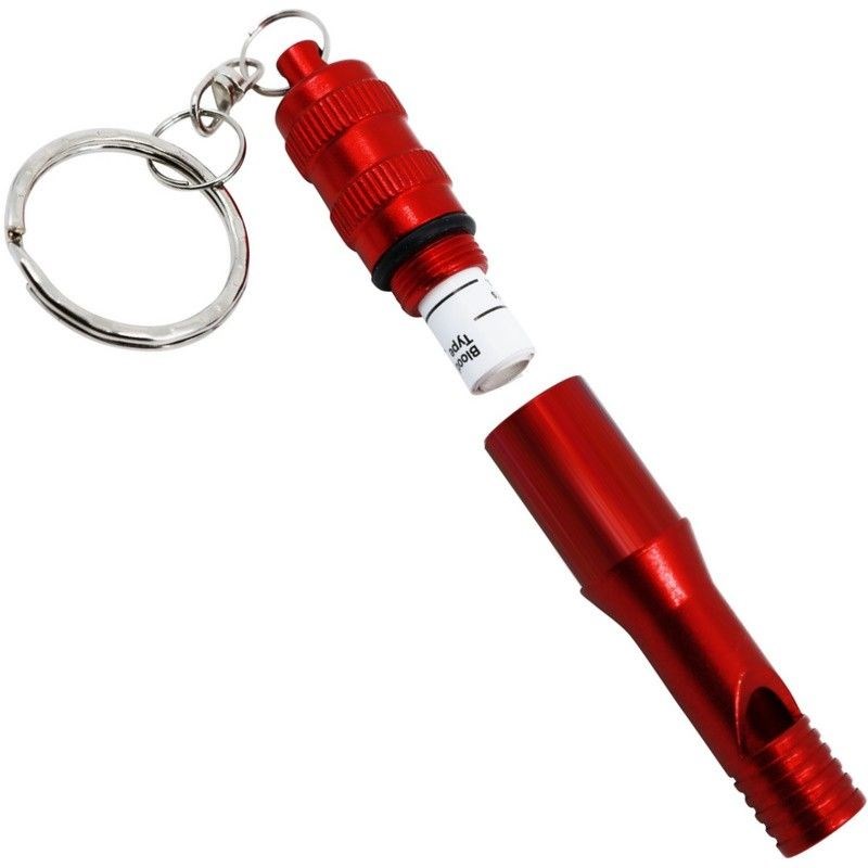 Sifflet de secours avec capuchon noir ca