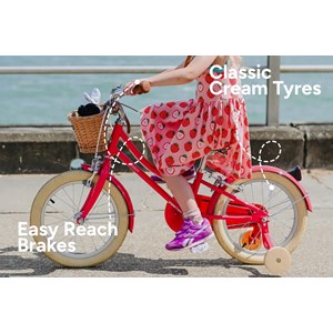 Vélo 16 pouces rouge cerise bobbin