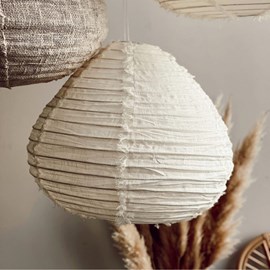 Suspension en lin wabi sabi blanche